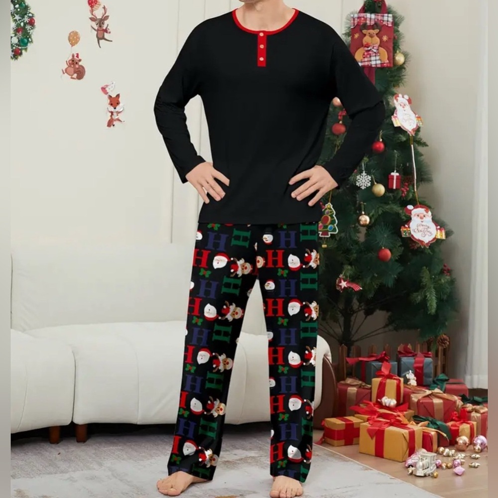 Pj set- men’s matching family pajamas size large